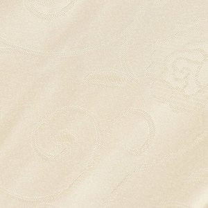 Скатерть 137х183 см, 100% полиэстер, Люкс Цветок пион, молочная, Y8-2733