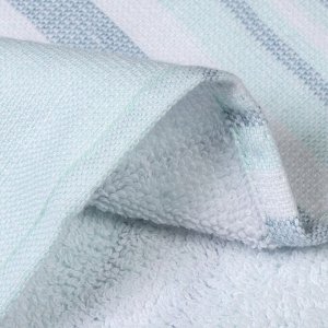Полотенце банное 70х140 см, 100% хлопок, 370 г/м2, Зум, светло-голубое, Узбекистан