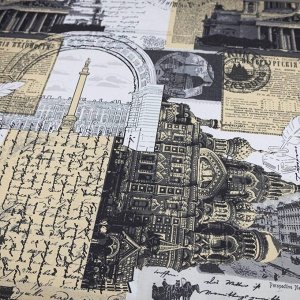 Постельное белье 2-спальное, простыня 215х220 см, 2 наволочки 70х70 см, пододеяльник 175х215 см, Bravo, поплин, Питер 6013-1+1623а-1
