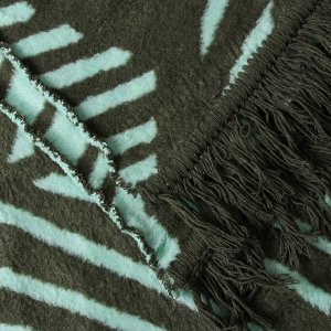 Плед евро, 200х220 см, 60% хлопок, 40% акрил, Karteks, Soft Komfort PS1677A, зеленый