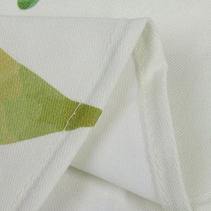 Скатерть 100% хлопок, d150 см, Белые цветы