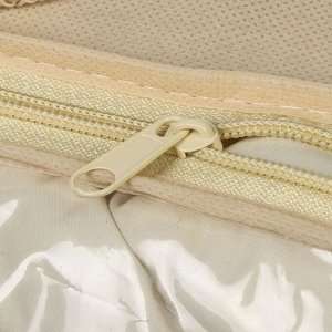 Одеяло 1.5-спальное, 140х205 см, Овечья шерсть, всесезонное, чехол 100% хлопок, кант, Silvano