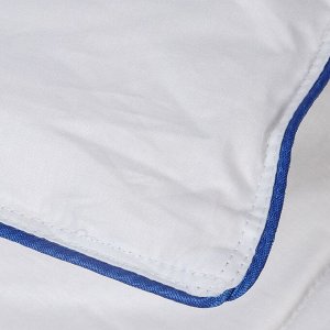 Одеяло 1.5-спальное, 140х205 см, Пример, гусиный пух, 140 г/м2, всесезонное, чехол 100% хлопок, тик, кант, Бел-Поль