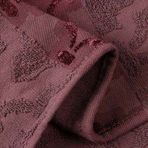 Плед евро, 220х240 см, подарочная коробка, жаккард, 100% хлопок, Karteks, Venesia 15, фиолетовый
