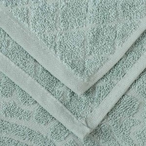 Плед евро, 220х240 см, подарочная коробка, жаккард, 100% хлопок, Karteks, Damask 16, бирюзовый