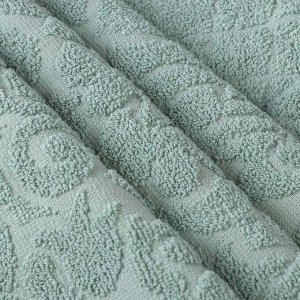 Плед евро, 220х240 см, подарочная коробка, жаккард, 100% хлопок, Karteks, Damask 16, бирюзовый