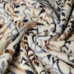 Плед 1.5-спальный, 150х200 см, 60% хлопок, 40% акрил, Karteks, Soft Komfort PS434D, бежевый