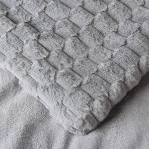 Покрывало 2-спальное, 180х230 см, 100% полиэстер, Silvano, Ультрасоник Джоэнн, серое