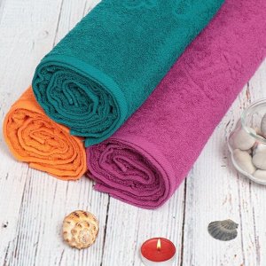 Полотенце пляжное 70х140 см, 375 г/м2, жаккард, Вышневолоцкий текстиль, Якоря, 702, фиолетовое, Россия, Ж1-70140.1141.375