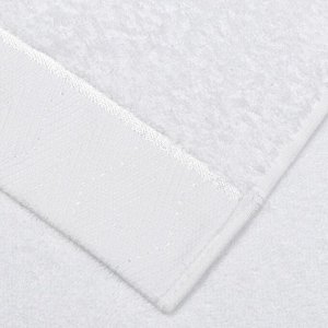 Полотенце банное 50х90 см, 100% хлопок, 550 г/м2, Сканно, Silvano, белое, Узбекистан