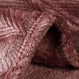 Плед евро, 200х220 см, велсофт жаккард, 100% полиэстер, Silvano, Lotus, коричневый, 200/005-LOT/LA