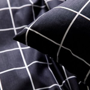 Постельное белье 2-спальное, простыня 180х220 см, 2 наволочки 70х70 см, пододеяльник 175х215 см, Ночь нежна, поплин, Рэкс