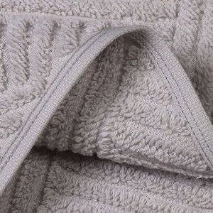 Полотенце банное 70х140 см, 100% хлопок, 500 г/м2, Аура, светло-серое, Узбекистан