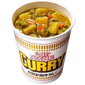 Nissin Cup Noodle Curry - лапша-рамен с богатым вкусом карри, свинины и картофеля
