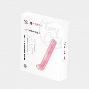Розовый компактный вибратор из стекла Magic Cane - 12 см.