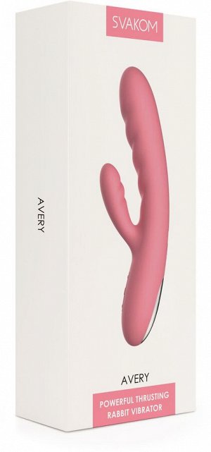 Розовый вибратор-кролик с функцией пенетрации Avery - 19,5 см.
