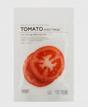 Тканевая маска, омолаживающая, с экстрактом Томата, TENZERO, Ю.Корея, 25 г
