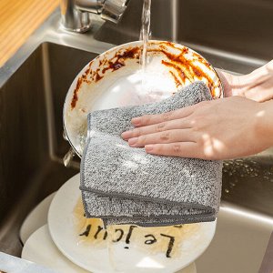 Салфетка для мытья посуды, бытовая, впитывающая, безворсовая, 5 шт., 20 х 20 см.
