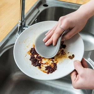 Силиконовая губка для мытья посуды, щетка для мытья посуды, цвет в ассортименте