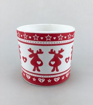 Кашпо Christmas & Valentine (керамика), D14xH14см