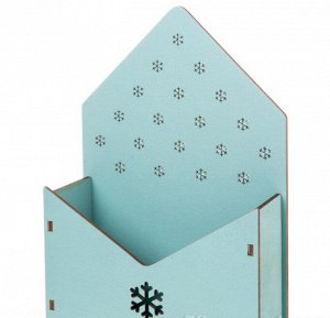Кашпо-конверт "Снежинки" (дерево), 17х6.5х25.5см