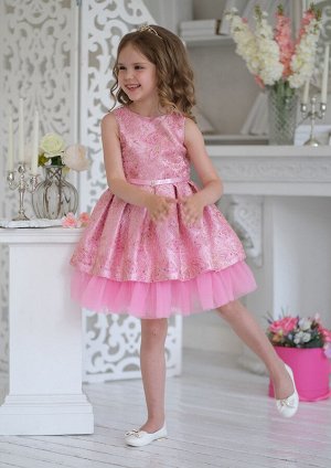 Рошель нарядное платье розовый