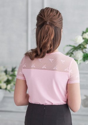 Тэсс блузка трикотажная розовый