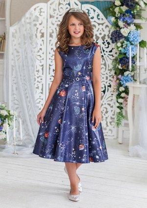 Альфа нарядное платье т.синий