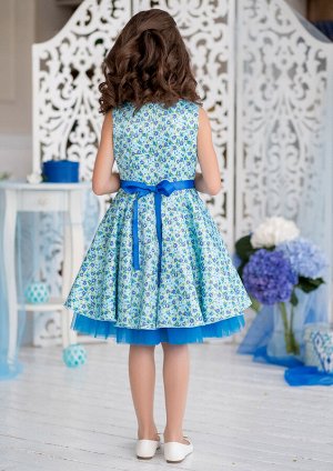 Синтия нарядное платье голубой