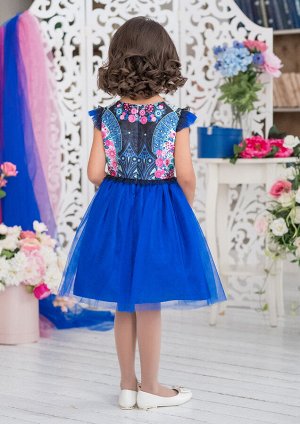 Македония нарядное платье синий