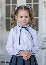 Новела блузка бел.синий