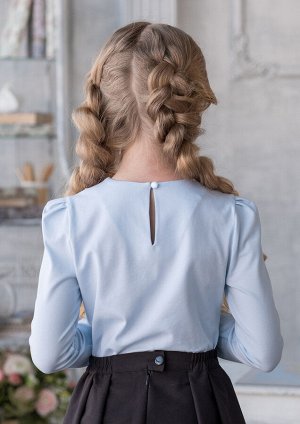 Микелла блузка трикотажная голубой