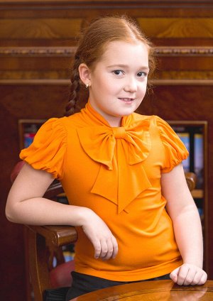 Мишель блузка трикотажная апельсиновый