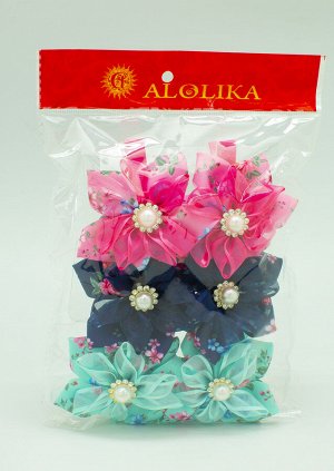Дарина Очаровательная заколка-цветок, на металлическом зажиме, отлично украсит прическу юной модницы. Продается упаковками по 6 и 12 штук.