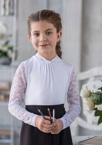 Розочка джемпер трикотажный белый