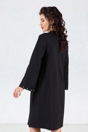 Платье Аманда (А - силуэт) черное П1015-8