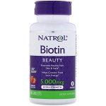 Natrol, Биотин, клубника, 5000 мкг, 90 таблеток