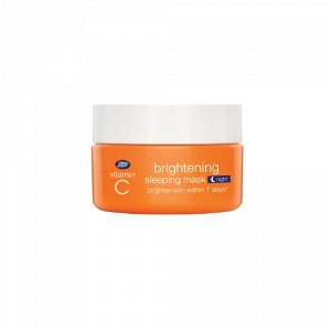 BOOTS VITAMIN C BRIGHTENING SLEEP MASK 50ML (RR)., ночная маска для лица с витамином С "Осветление & Разглаживание кожи" 50 мл.