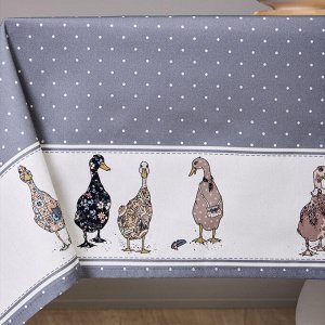 Скатерть FAMILY FARM 110x140 см, 100% хлопок, графитовый цвет, твил с пропиткой, 1 шт.