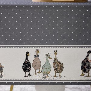 Скатерть FAMILY FARM 110x140 см, 100% хлопок, графитовый цвет, твил с пропиткой, 1 шт.