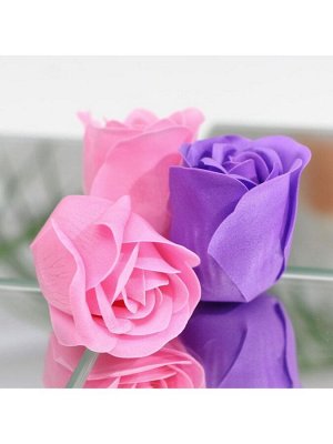 Мыльные розочки, фиолетовые и розовые, набор 11 шт.