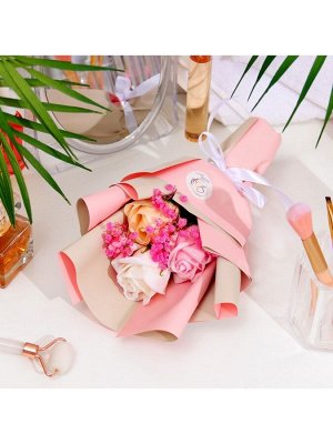 Премиальный букет из мыльных роз, 3 шт.