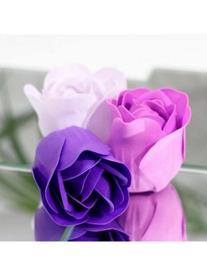 Мыльные розочки, цветные оттенки, набор 18 шт.