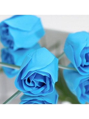 Мыльные розочки, синие, набор 3 шт.