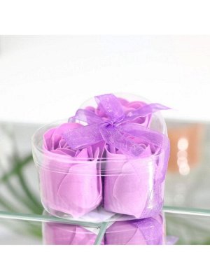Мыльные розочки, фиолетовые, набор 3 шт.