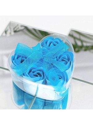 Мыльные розочки, синие, набор 6 шт.