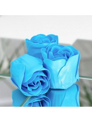Мыльные розочки, синие, набор 6 шт.