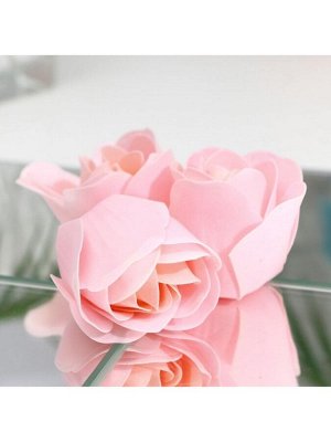 Мыльные розочки, розовые, набор 3 шт.