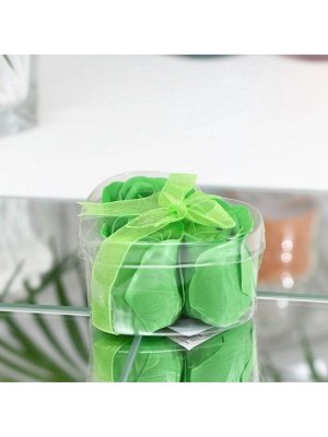Мыльные розочки, зелёные, набор 3 шт.