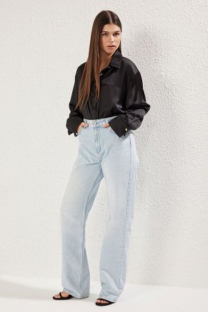 Джинсы Vintage Low Rise Wide Leg с синим эффектом